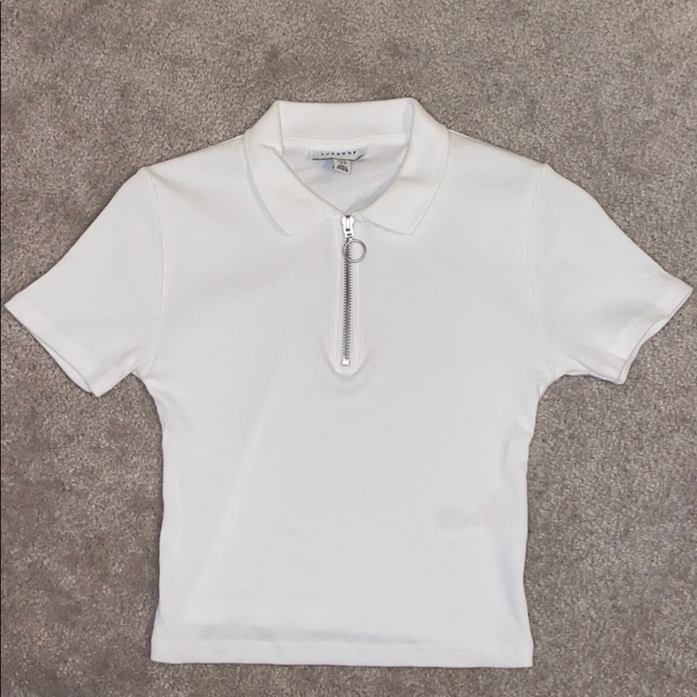 Topshop white collared shirt